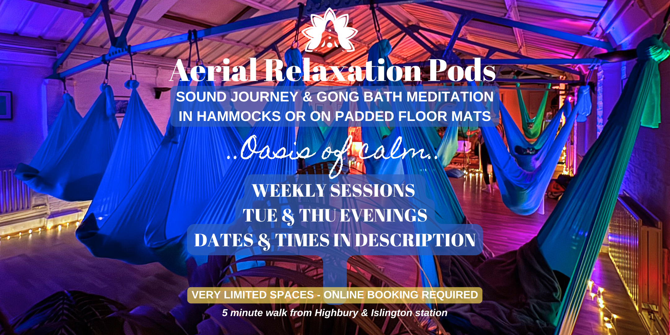 Aerial Relaxation Pods: Gong Bath & Meditation